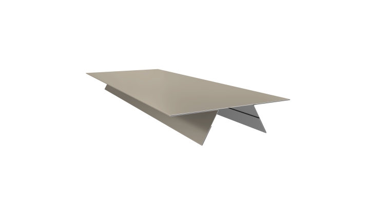 Планка стыковочная составная верхняя 0,45 PE с пленкой RAL 1015 светлая слоновая кость (3м)