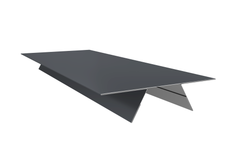 Планка стыковочная составная верхняя 0,5 Drap TX RAL 7024 мокрый асфальт (3м)