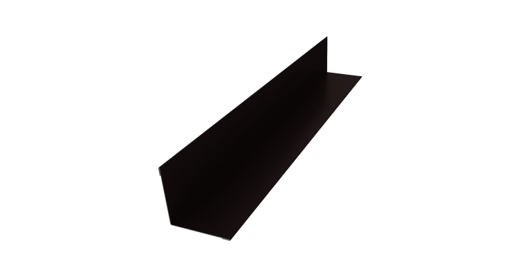 Угол внутренний 50х50 0,5 Satin с пленкой RAL 9005 черный (3м)