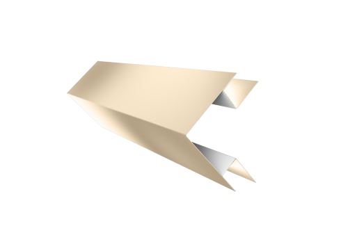 Угол внешний сложный 75х75 0,45 PE с пленкой RAL 1015 светлая слоновая кость (2м)