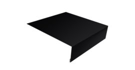 Планка лобовая/околооконная простая 190х50 0,5 Drap TX RAL 9005 черный (3м)