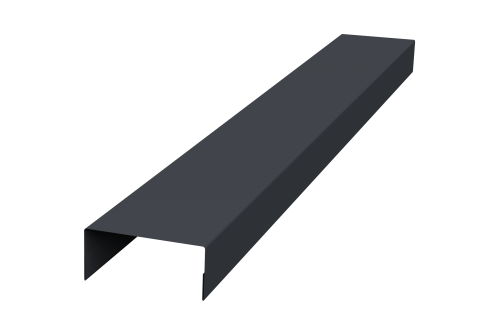 Крышка 45х20 жалюзи Texas 0,45 Drap TwinColor RAL 7024 мокрый асфальт (3м)