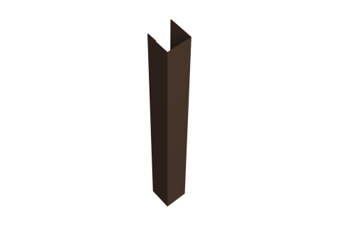 Стойка жалюзи Texas 0,45 PE-Double RAL 8017 шоколад (2,5м)