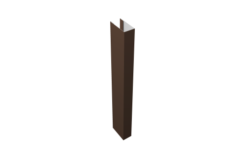 Стойка Texas 0,5 Drap TX RAL 8017 шоколад для калиток и ворот (3м)