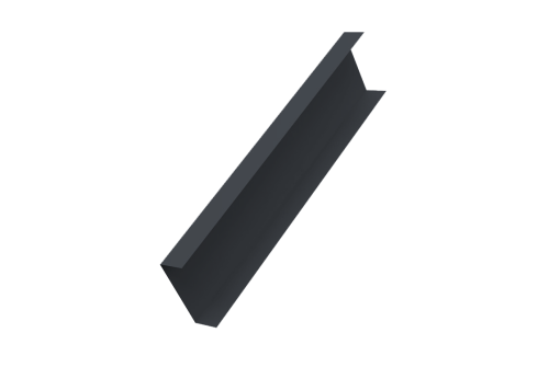 Декоративная накладка на столб универсальная 60х60 для забора жалюзи 0,45 Drap TwinColor RAL 7024 мокрый асфальт (3м)