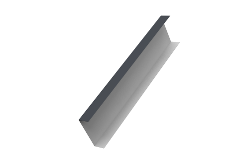 Декоративная накладка на столб универсальная 60х60 для забора жалюзи 0,5 Drap TX RAL 7024 мокрый асфальт (3м)