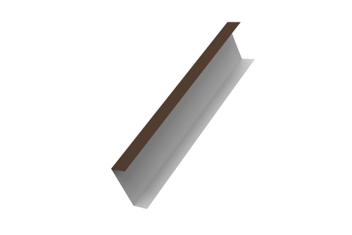 Декоративная накладка на столб универсальная 60х60 для забора жалюзи 0,5 PurPro Matt 275 RAL 8017 шоколад (3м)