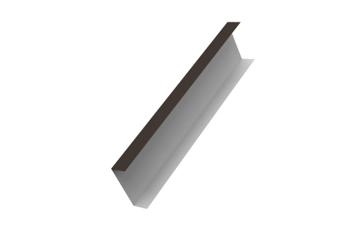 Декоративная накладка на столб универсальная 80х80 для забора жалюзи 0,5 PurLite Matt RR 32 темно-коричневый (2,5м)