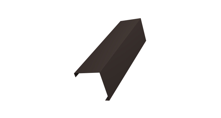 Декоративная накладка на столб универсальная угловая 60х60 для забора жалюзи 0,5 Atlas X RR 32 темно-коричневый (1,8м)