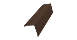 Декоративная накладка на столб универсальная угловая 62х55 для забора жалюзи 0,5 Satin RAL 8017 шоколад (3м)