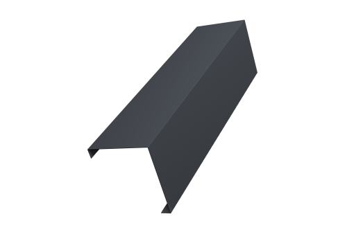 Декоративная накладка на столб универсальная угловая 62х55 для забора жалюзи 0,5 Velur X RAL 7024 мокрый асфальт (2,5м)