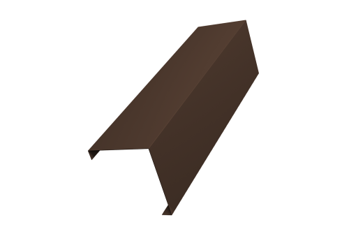 Декоративная накладка на столб универсальная угловая 62х55 для забора жалюзи 0,5 Velur X RAL 8017 шоколад (2,5м)