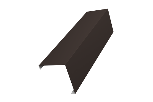 Декоративная накладка на столб универсальная угловая 80х80 для забора жалюзи 0,5 Satin RR 32 темно-коричневый (2,5м)