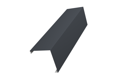 Декоративная накладка на столб универсальная угловая 80х80 для забора жалюзи 0,5 Rooftop Бархат RAL 7024 мокрый асфальт (3м)