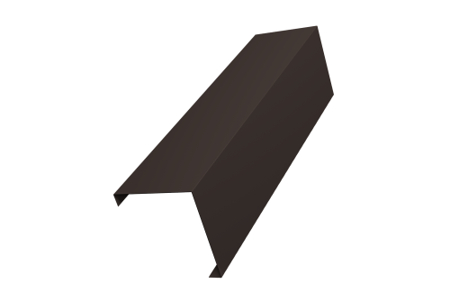 Декоративная накладка на столб универсальная угловая 80х80 для забора жалюзи 0,5 Atlas X RR 32 темно-коричневый (2м)