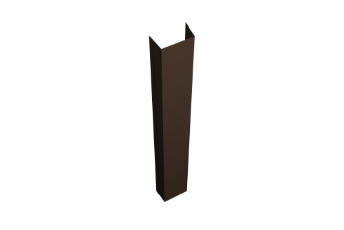 Крепежная планка нижняя Texas 0,45 Drap TwinColor RAL 8017 шоколад (1,8м)