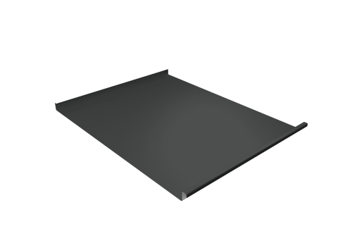 Фальц двойной стоячий Grand Line 0,5 PurLite Matt с пленкой на замках RAL 7016 антрацитово-серый