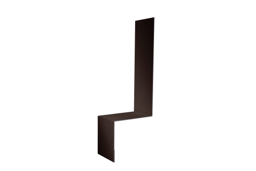 Планка примыкание боковое фальц 0,45 PE с пленкой RAL 8017 шоколад (3м)