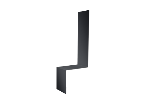 Планка примыкание боковое фальц 0,45 Drap TX RAL 7024 мокрый асфальт (3м)