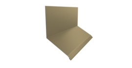 Планка примыкание верхнее к стене фальц Grand Line 150х130х20 0,45 PE с пленкой RAL 1014 слоновая кость (2м)