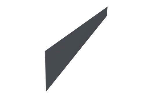 Ламель забора жалюзи Palermo стартовая/финишная для калиток и ворот 0,5 Satin Matt RAL 7024 мокрый асфальт