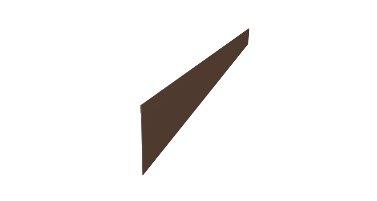 Ламель забора жалюзи Palermo стартовая/финишная для калиток и ворот 0,45 PE RAL 8017 шоколад