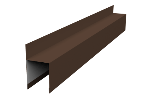 Планка опорная составная внешняя для забора жалюзи Palermo 0,45 PE RAL 8017 шоколад (2м)