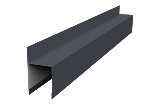 Планка опорная составная внешняя для забора жалюзи Palermo 0,5 Atlas X RAL 7024 мокрый асфальт (2,5м)