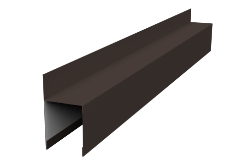 Планка опорная составная внешняя для забора жалюзи Palermo 0,45 Drap TX RR 32 темно-коричневый (3м)