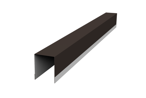 Планка опорная составная внутренняя для забора жалюзи Palermo 0,5 Drap TX RR 32 темно-коричневый (3м)