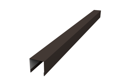 Планка вертикальная лицевая для забора жалюзи Palermo 0,5 PurPro Matt 275 RR 32 темно-коричневый (3м)