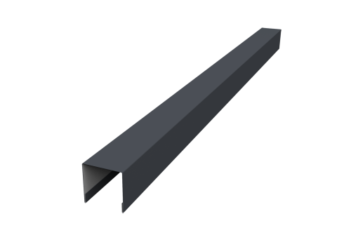 Планка вертикальная лицевая для забора жалюзи Palermo 0,5 Drap TX RAL 7024 мокрый асфальт (3м)