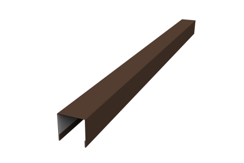 Планка вертикальная лицевая для забора жалюзи Palermo 0,5 Drap TX RAL 8017 шоколад (3м)