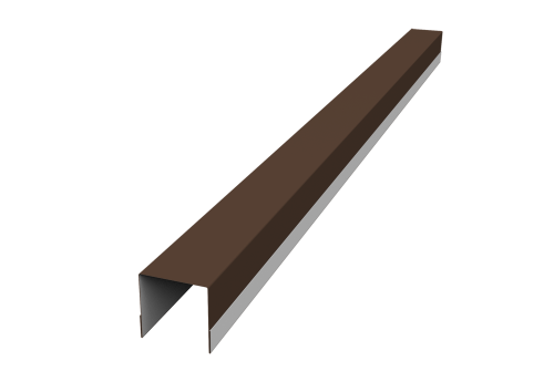 Планка вертикальная обратная для забора жалюзи Palermo 0,5 PurPro RAL 8017 шоколад (2,5м)