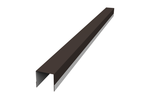 Планка вертикальная обратная для забора жалюзи Palermo 0,5 PurPro RR 32 темно-коричневый (2,5м)