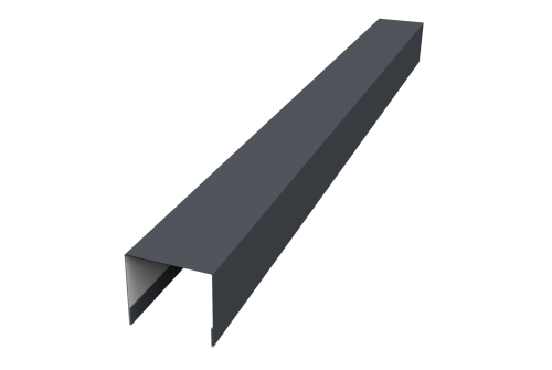 Стойка боковая крепежная для забора жалюзи Palermo 0,45 Drap TX RAL 7024 мокрый асфальт (2м)