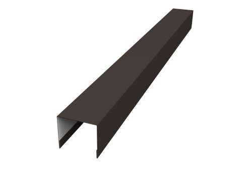 Стойка боковая крепежная для забора жалюзи Palermo 0,45 PE RR 32 темно-коричневый (2,5м)