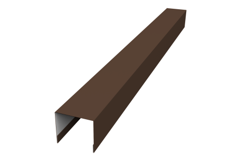 Стойка боковая крепежная для забора жалюзи Palermo 0,45 PE RAL 8017 шоколад (2,5м)