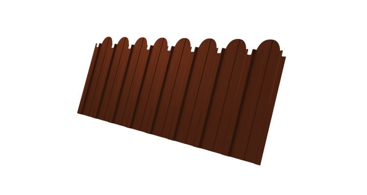 Профнастил С10A фигурный 0,5 Satin RAL 3009 оксидно-красный